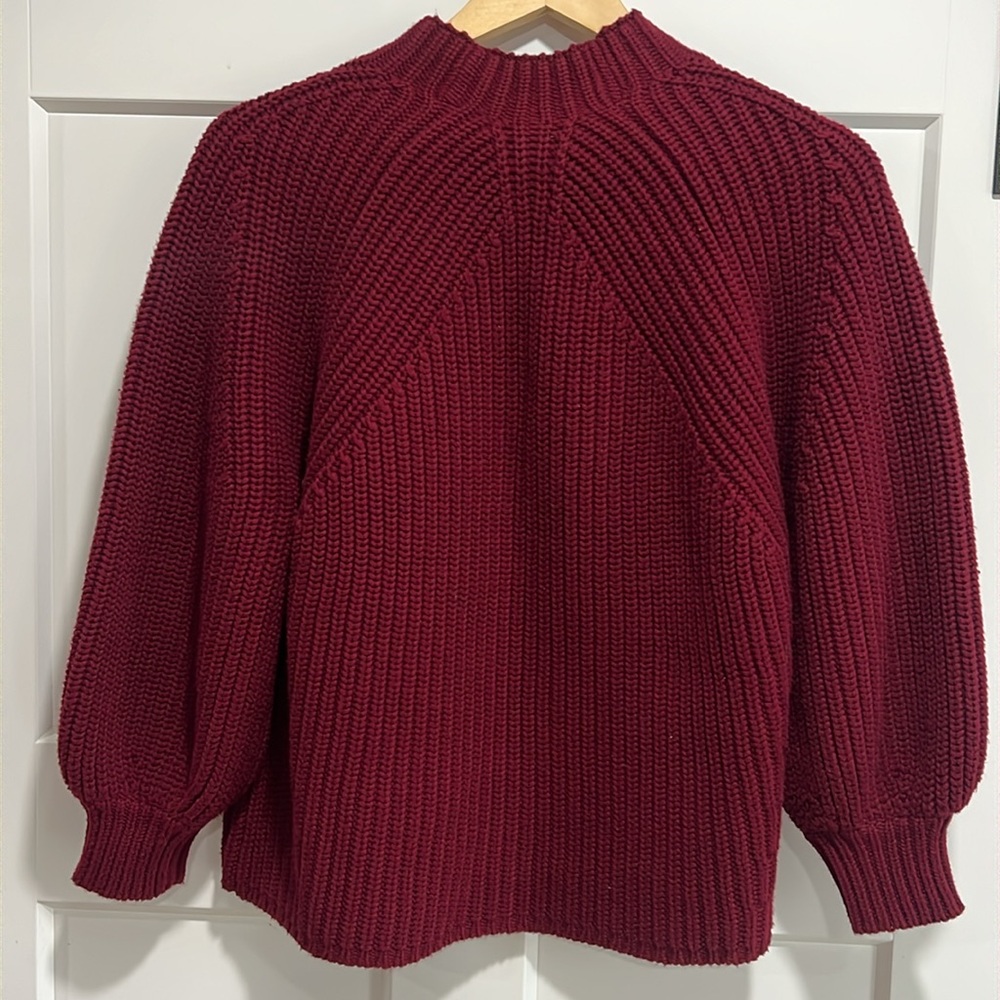 APIECE APART
MEREL FUNNEL NECK CROP SWEATER - BERRY - Picture 4 of 8